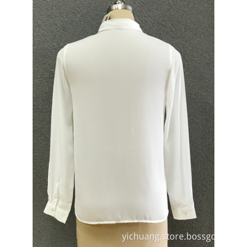women's white chiffon shirt
